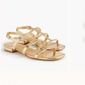 J.crew Elegant Gold Strappy Sandals size 7
